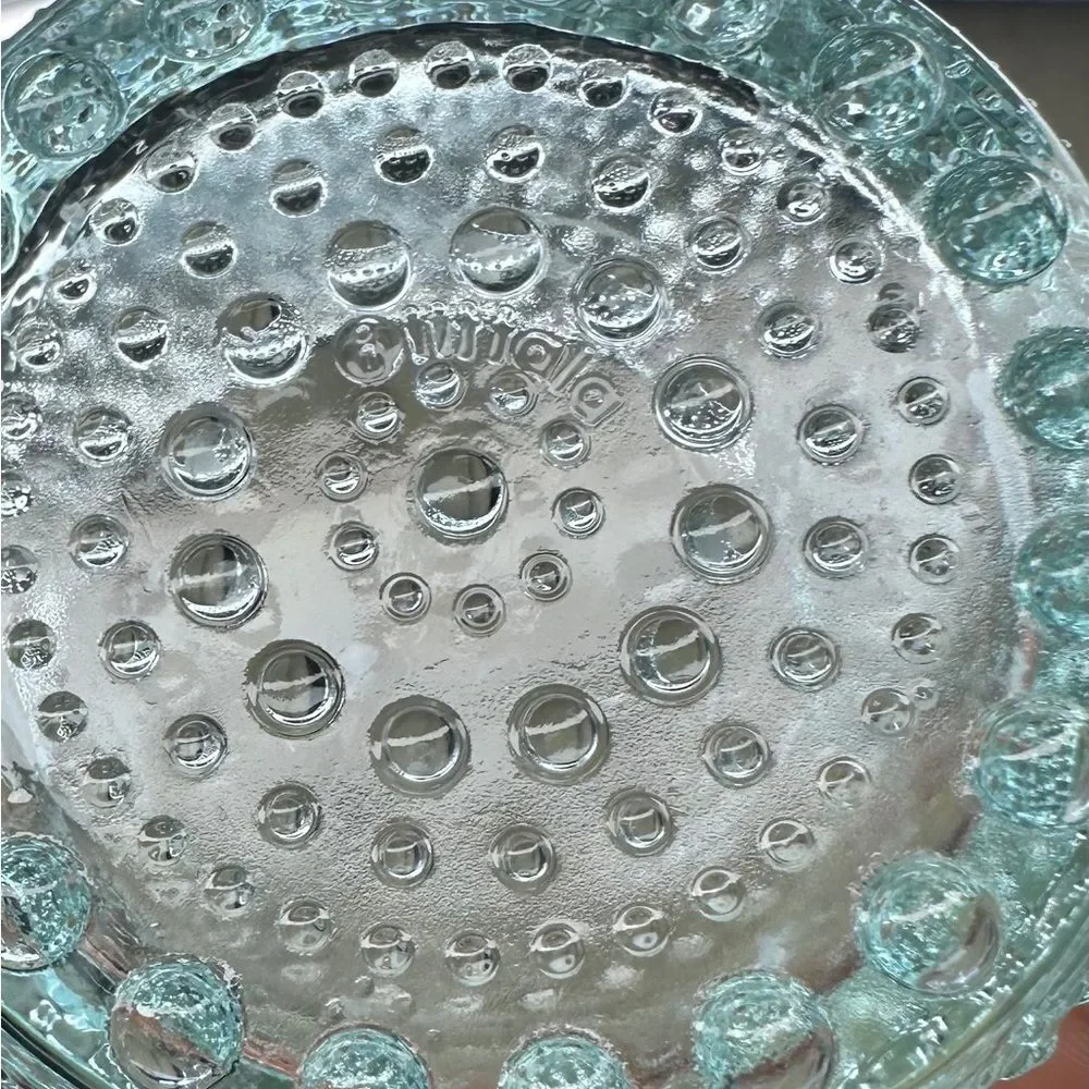Iittala Kastehelmi Dewdrop Tealight Glass Candle Holders Light Blue